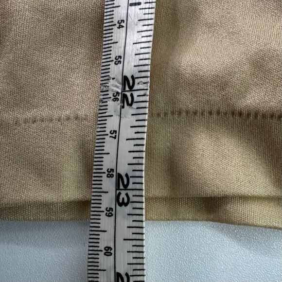 VTG 80s Shiny Tan Blouse Lace  Button Up Shirt Women’s Medium Coquette Fairy - Picture 6 of 6